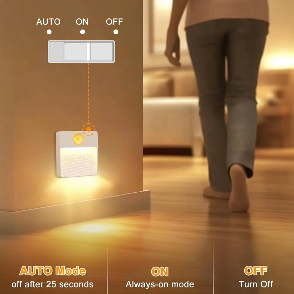 Rechargeable Motion Sensor Stair Light, RGBW Battery Operated for Indoor Use in Step, Cabinet, Hallway