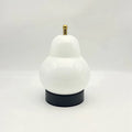Murano Glass Cream Style Mid-Century Gourd Pear Table Lamp Bedroom Bedside Study Portable Ambient Decor Lamp