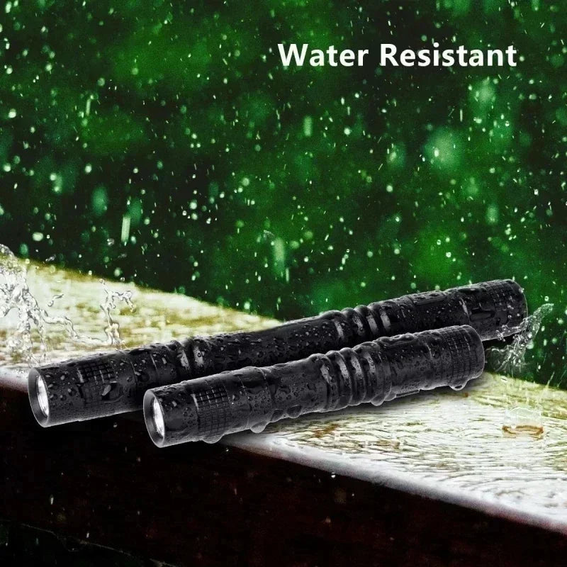 Portable Mini LED Pen Flashlight with Pen Clip Handheld Ultra Pocket Torch Use AAA Battery for Outdoor Camping Emergency Lamp