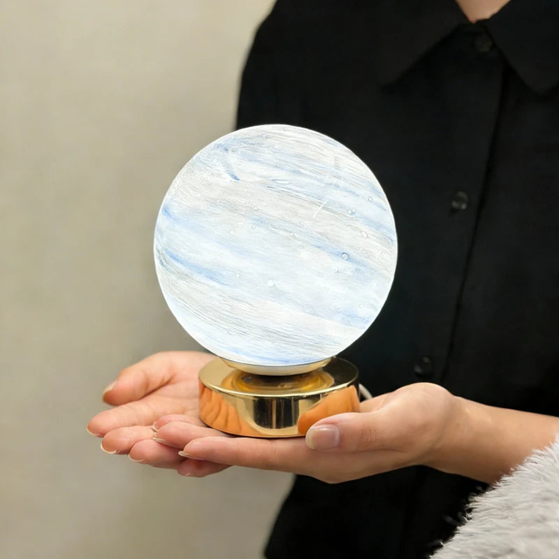 Planet Table Lamp Cosmic Starry Sky Moon Creative Planet Table Lamp Bedroom Bedside Romantic Ambient Lamp Birthday Holiday Gift
