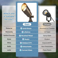 12V Waterproof LED Spotlights for Garden and Yard, Bronze Accent Lighting Fixture Without Bulb, 6 Pack