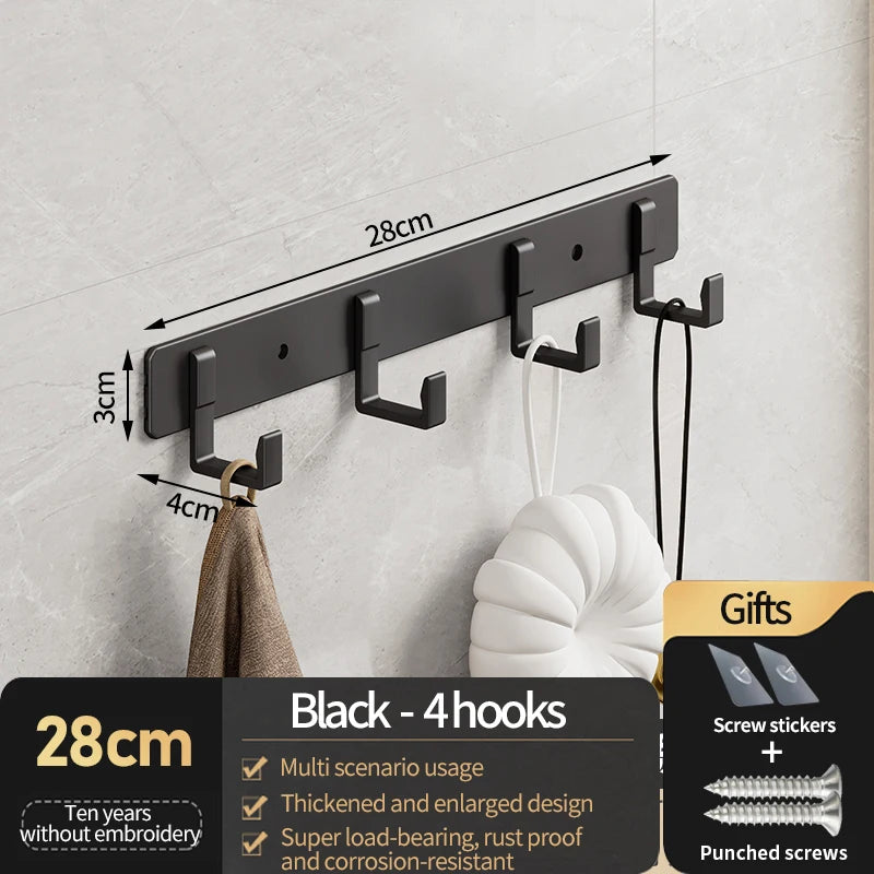 Hooks for hanging clothes at the entrance door, hanging hangers on the wall, and strong hooks for the wardrobe in th