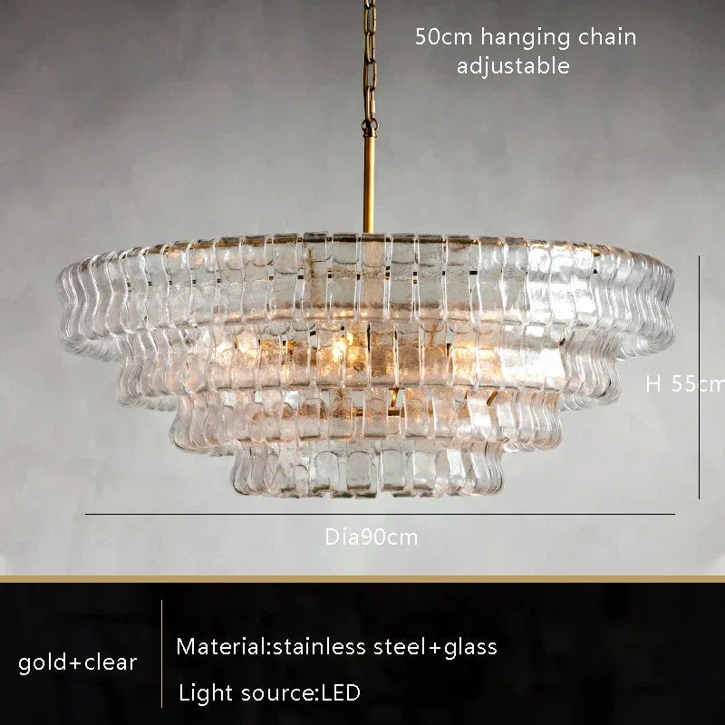 Gray Glass Ceiling Chandeliers 2026 Classic Round Hanging Lamps for Ceiling Home Decoration Lighting Gold Lustres Lamparas