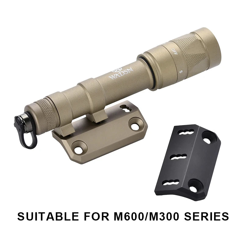 Tactical Surefire M300 M600 Offset Scout Mount Fit SMR Rail Base Airsoft PLH V2 350 Flashlight Mount