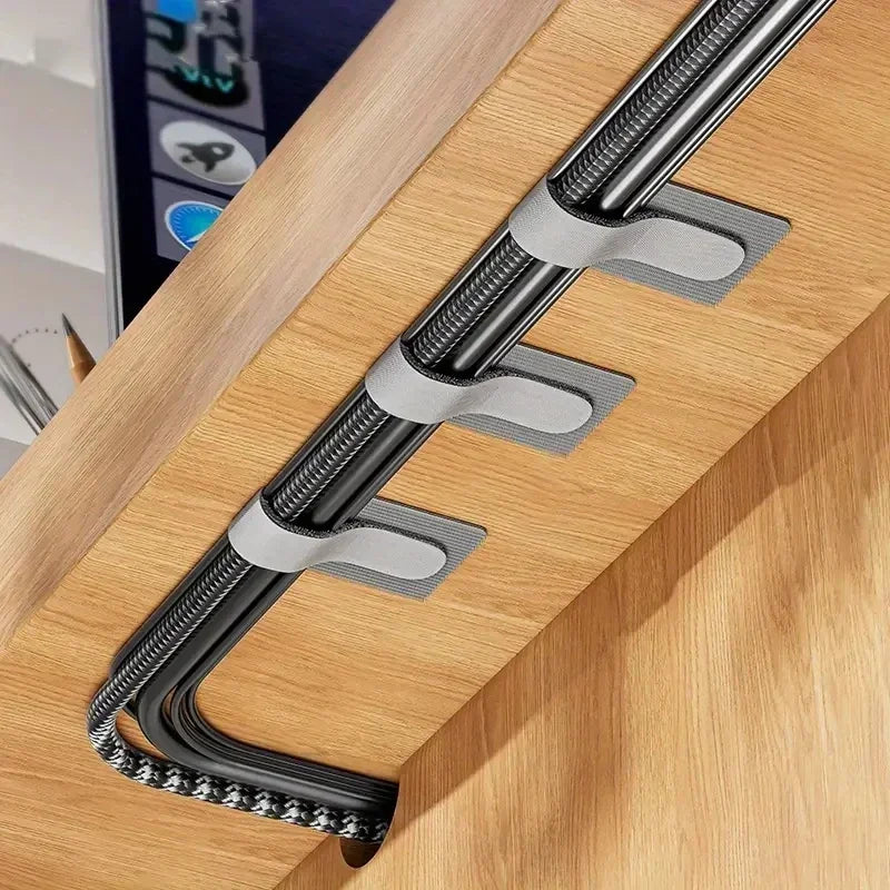 Ties Fastening Wire Reusable Cable Organizer Cord Rope Holder Self Adhesive Adjustable Cord Organizer Straps Desk Management