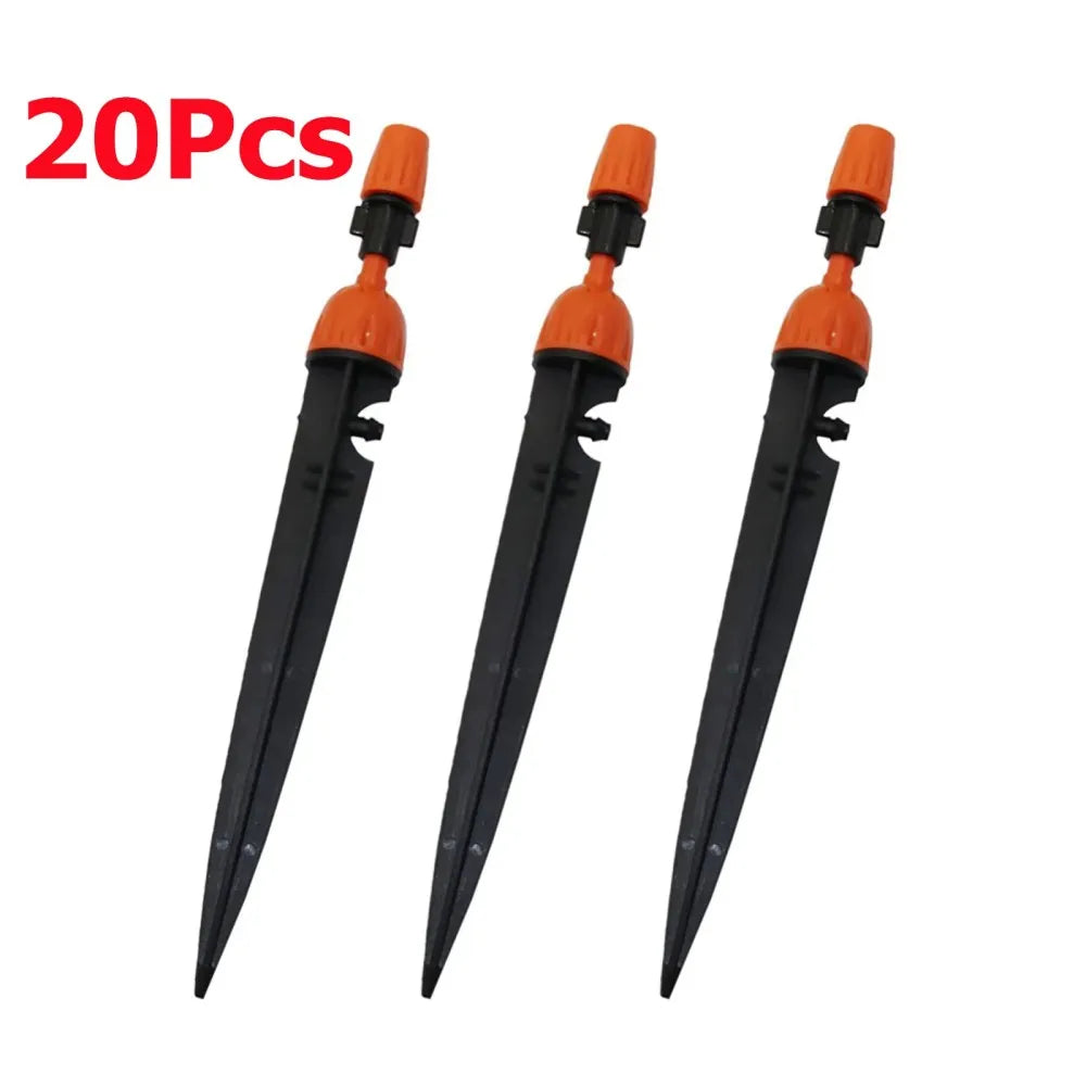 5-20Pcs 2-IN-1 Drip Misting Sprinkler Adjustable Atomized 1/4" Barb Nozzle Garden Greenhouse Flowerbed Bonsai Lawn Water Irrigat