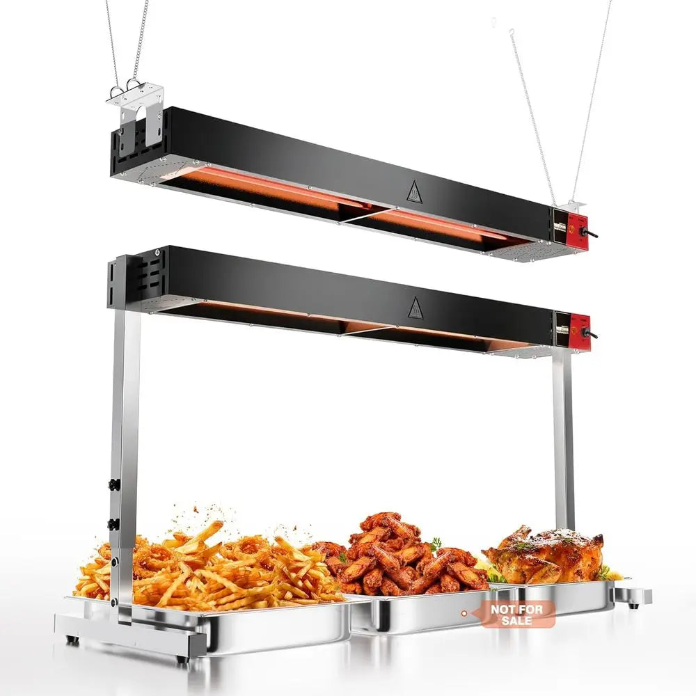 ood Heat Lamp 36'' - 1050W Commercial ood Warmer Lamp OverHanging & Standing Electric Strip Heating Lamps or Buet Catering Resta