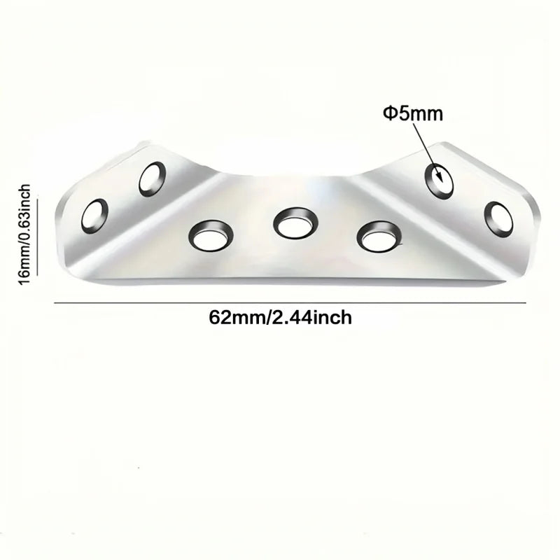 10/20/40/50pcs Thickened 90 Degrees Right Angle Stainless Steel Fixed Bracket Furniture Connectors - Home Improvement