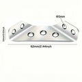 10/20/40/50pcs Thickened 90 Degrees Right Angle Stainless Steel Fixed Bracket Furniture Connectors - Home Improvement