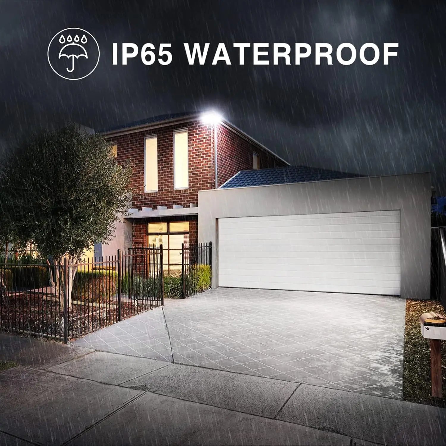 130W LED Flood Light, 13000LM Outdoor Security Lighting with IP65 Waterproof, Adjustable Heads for Garage and Yard