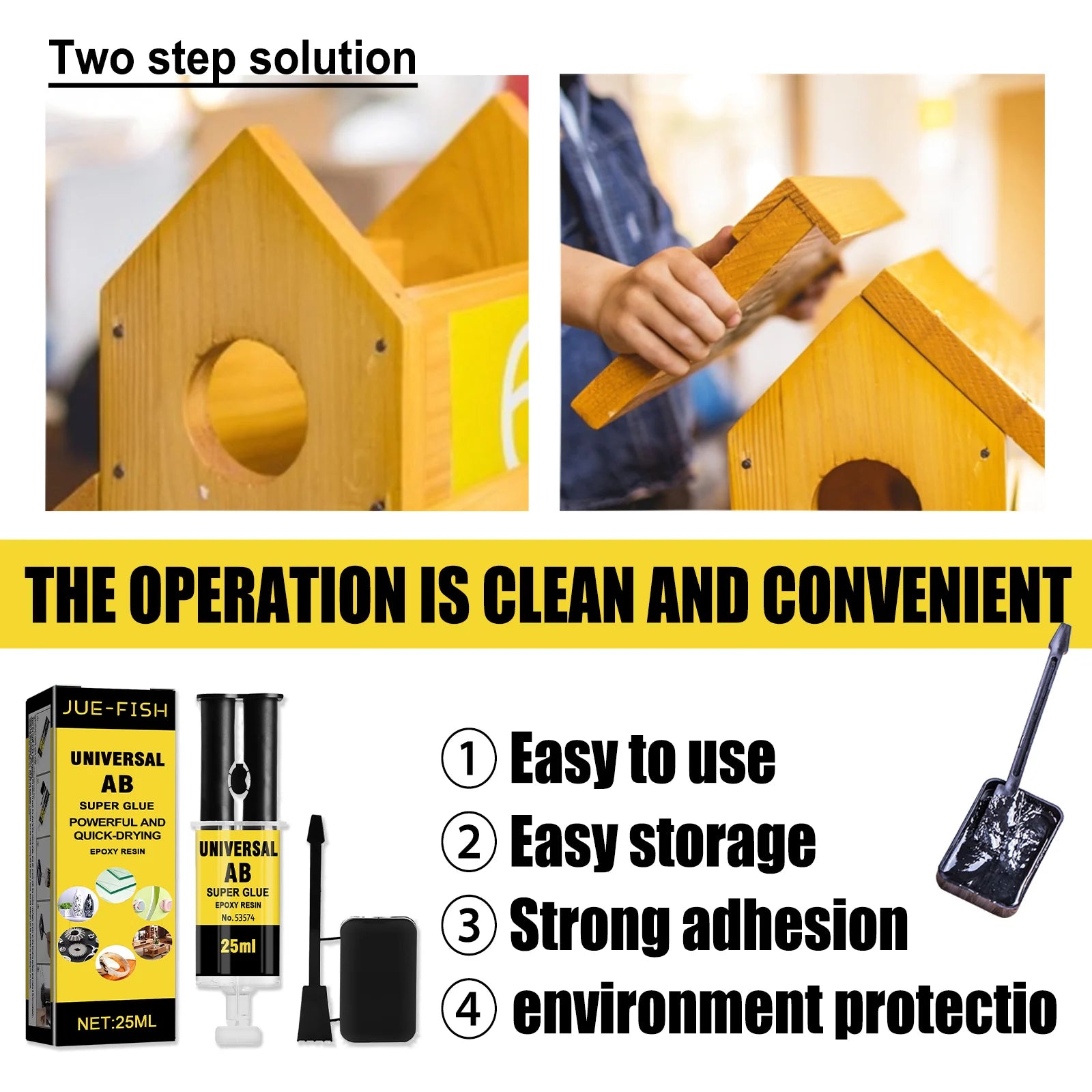 Strength Epoxy Putty AB Glue For Metal Wood Plastic Crack Repair Waterproof Heat Resistant Adhesive Quick Fix Tool