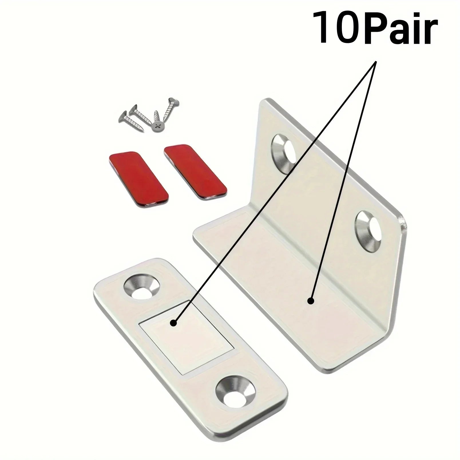 Magnetic Door Catch Latch -Invisible Strong Adhesion, Drill-Free Mount, Seamless Release- Ideal for Cabinets, Sliding Doors
