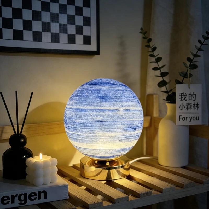 Planet Table Lamp Creative Starry Sky Moon Planet Table Lamp Still Secretly Waiting For The Universe To Say Good Night Bedroom