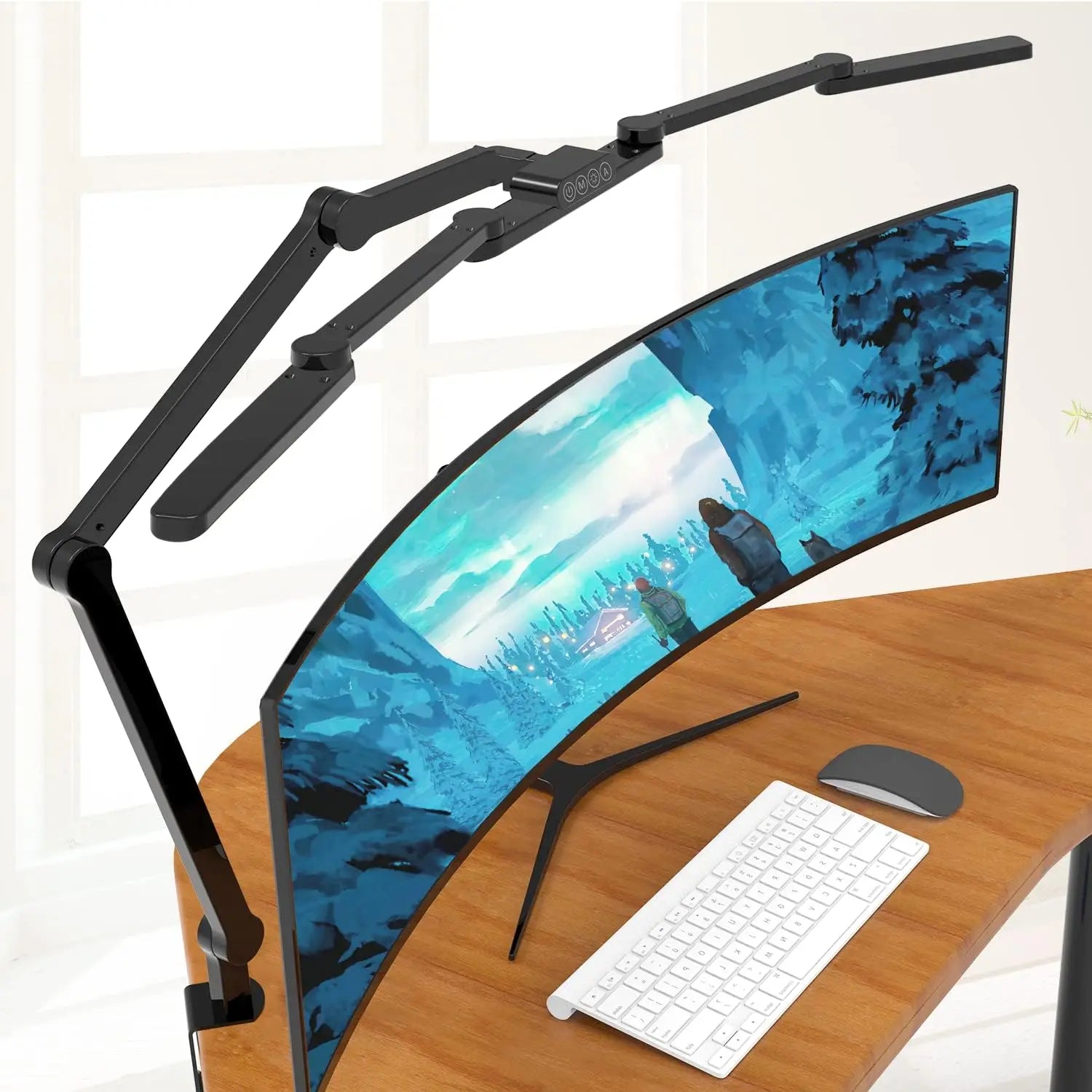 Adjustable 41.5" LED Desk Lamp with Clamp, 24W Bright Light for Home Office and Crafting