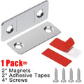 Ultra Thin Magnetic Cabinet Catches for Kitchen Closet - Strong Adhesive Drawer Magnet Lock Invisible Door Stopper