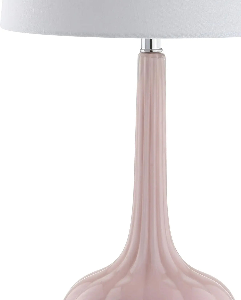 Set of 2 Pink Teardrop Glass LED Table Lamps, 28.5" Contemporary Bedside Desk Lamp for Bedroom Living Room Office