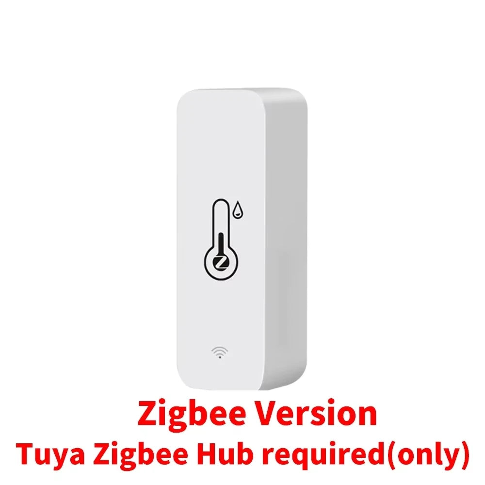 ZigBee 3.0 Smart Temperature And Humidity Sensor Tuya WiFi Indoor Hygrometer APP Monitor Real-time Updates APP Amart Home Alexa