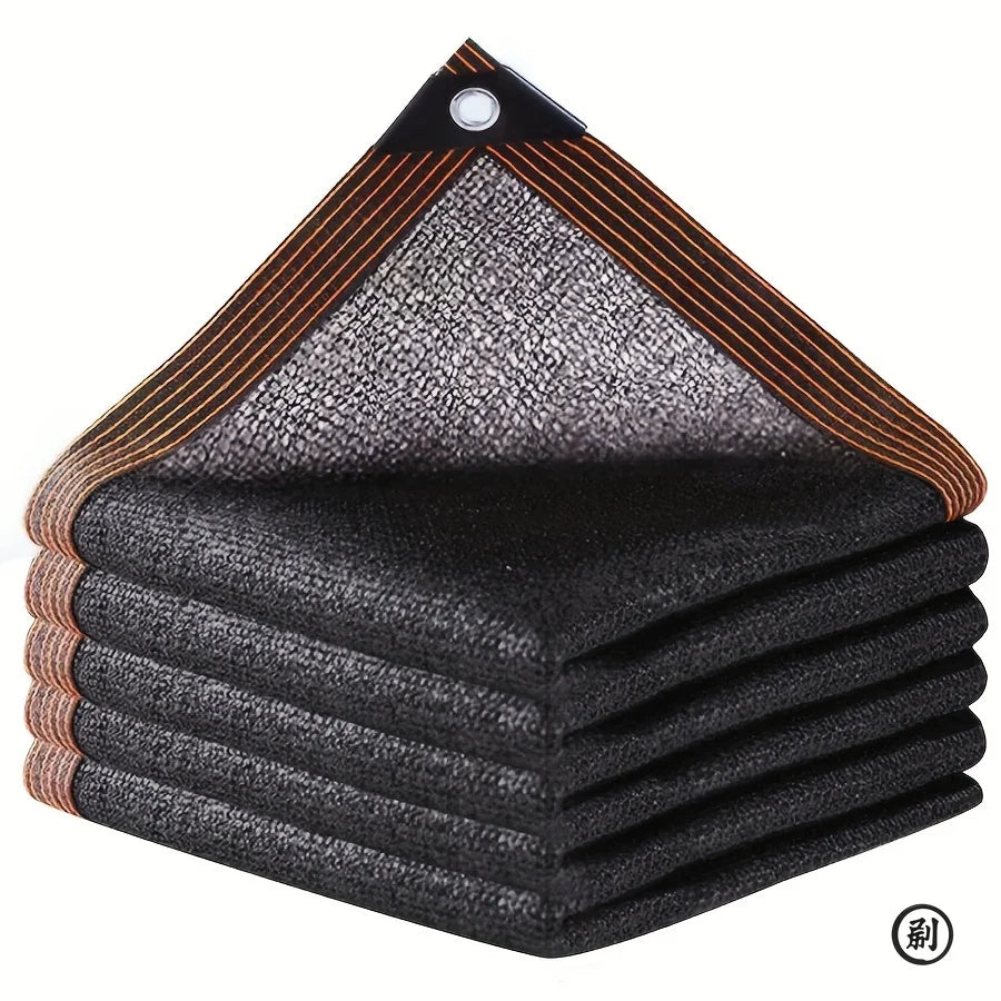 Black Shade Cloth Sunblock Mesh Cover Taped Edge With Grommets, Sun Net For Pergola, Plants Greenhouse, Gardens, Patio, Canopy