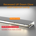 Ultra-Thin LED Cabinet Layer Lamp Aluminum Profiles Recessed Up Down Backlight 18mm Board Closet Wine Bookshelf Bar Strip Lights