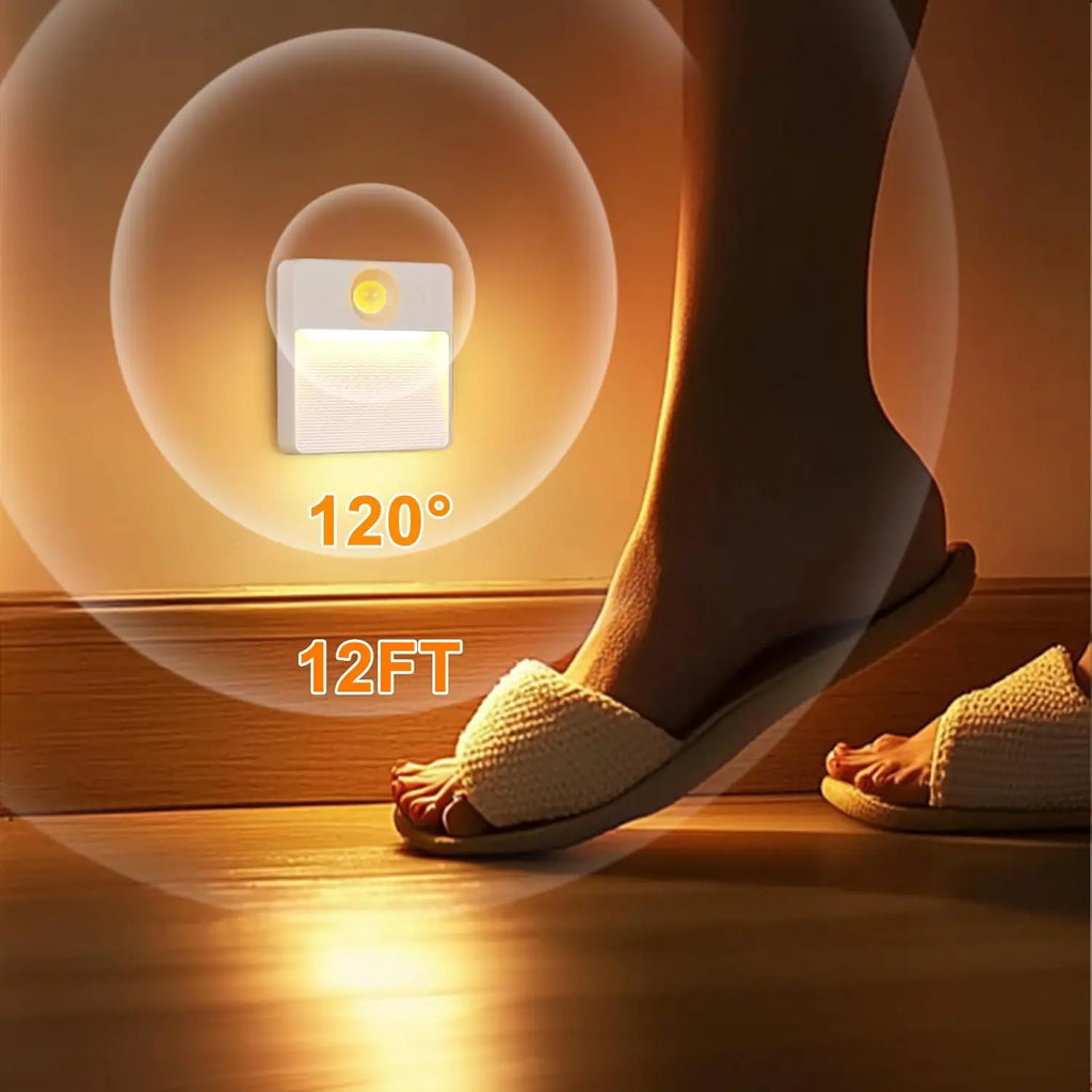 Rechargeable Motion Sensor Stair Light, RGBW Battery Operated for Indoor Use in Step, Cabinet, Hallway