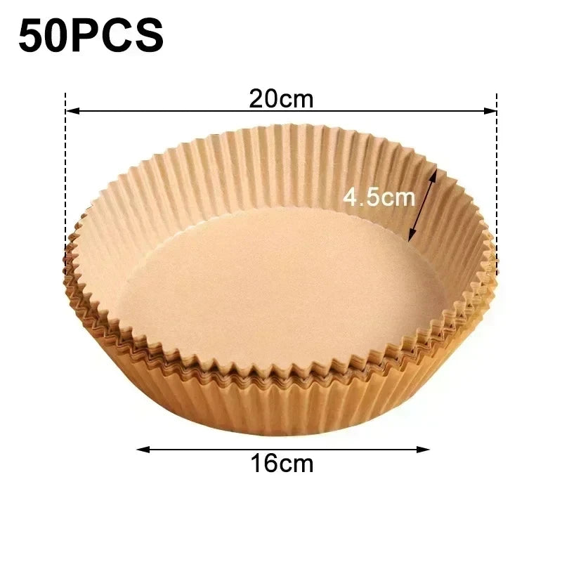 50/100pcs Square Silicone Oil Paper Mini Air Fryer Liner Suitable For Most Air Fryers Non Stick Air Fryer