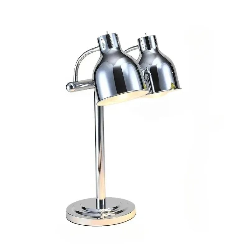 250W Infrared Lamp Food Heating Stainless Steel Antique Copper Silver Table Lamp Buffet Carving Hotels Caterers Restaurants
