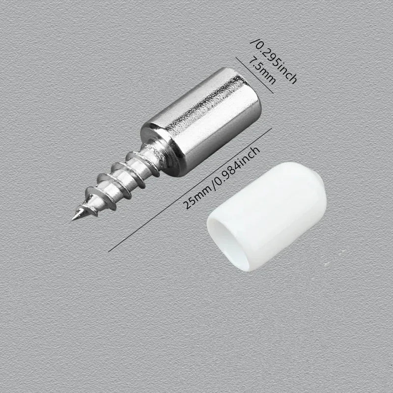 20pcs Self-tapping Screws Cabinet Bracket Laminate Support Glass Studs Pegs Nonslip Partition Nail For Wooden Cabinets Wardrobes