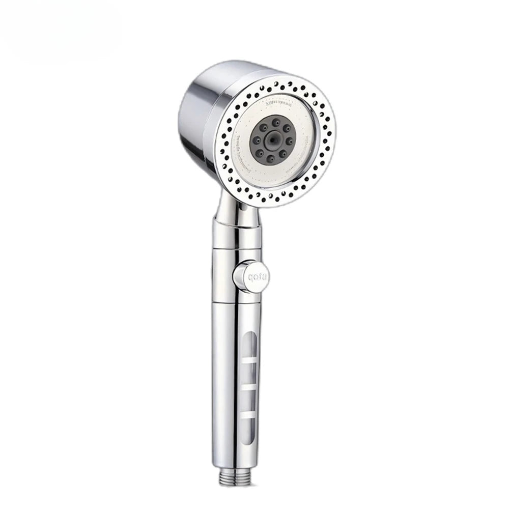 New High Pressure Water Saving Filter Shower Head 5 Modes Handheld Shower Head One Button Stop Bathroom Accessories Set