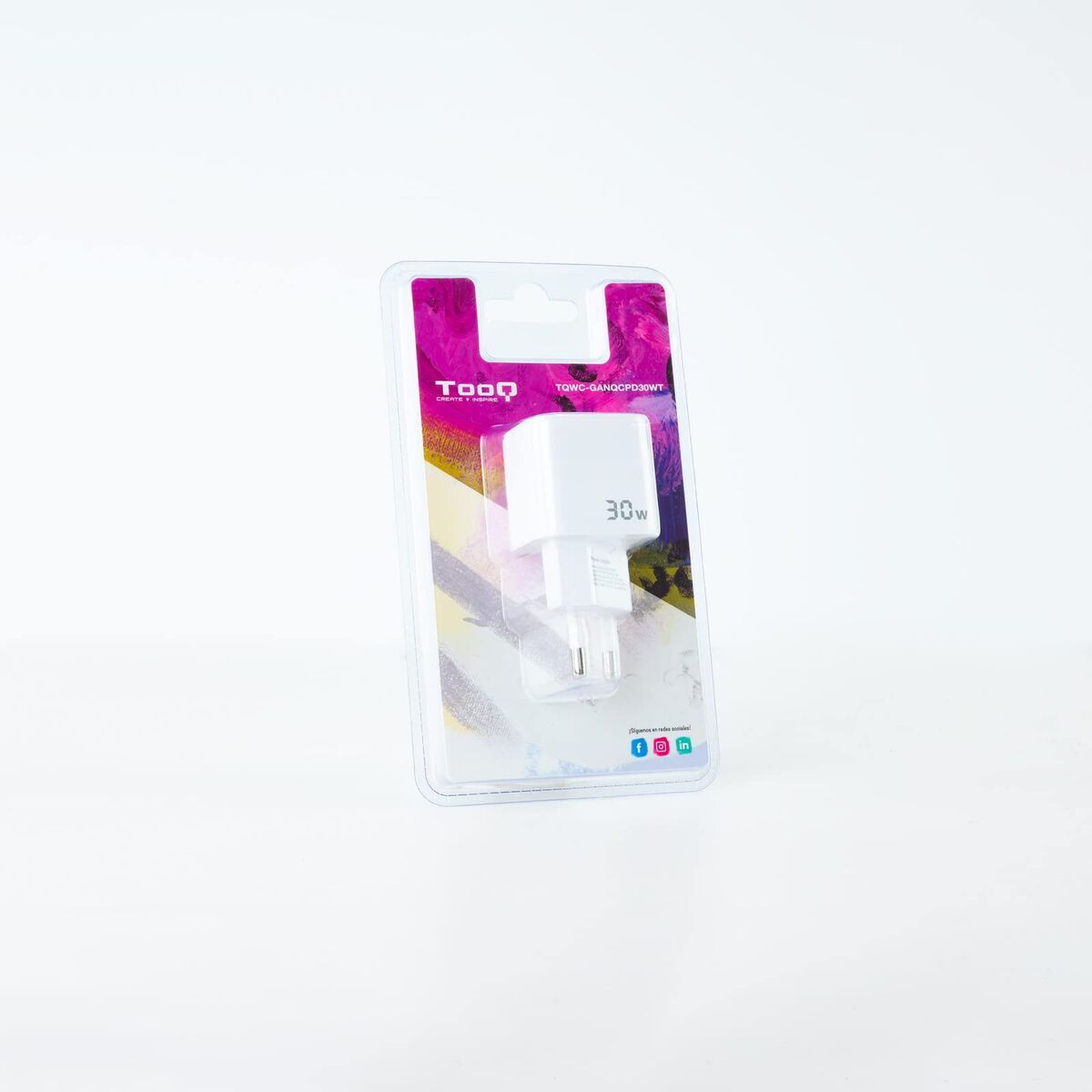 Wall Charger TooQ TQWC-GANQCPD30WT White 30 W