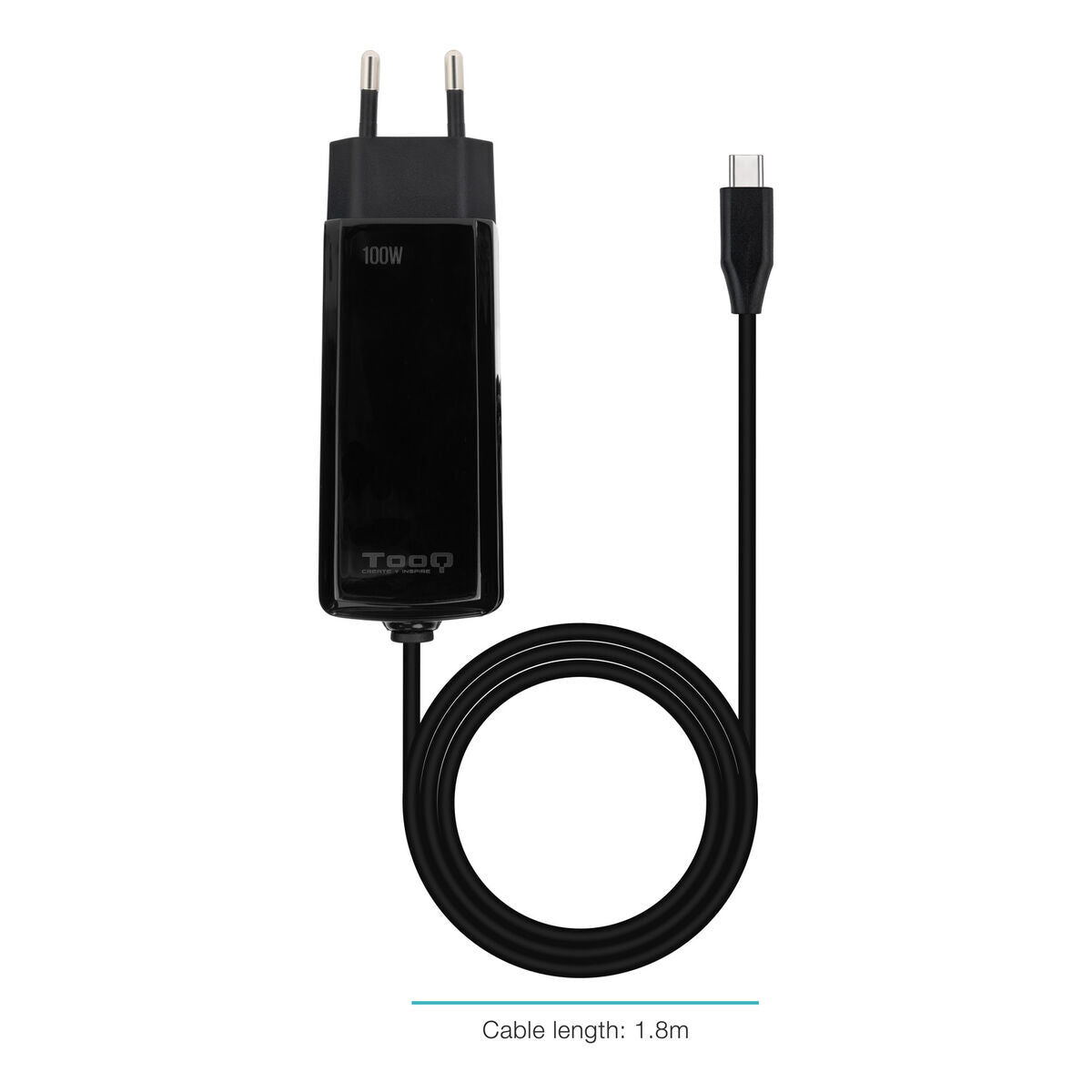 Laptop Charger TooQ TQLC-USBCGAN100PD-C 1,8 m