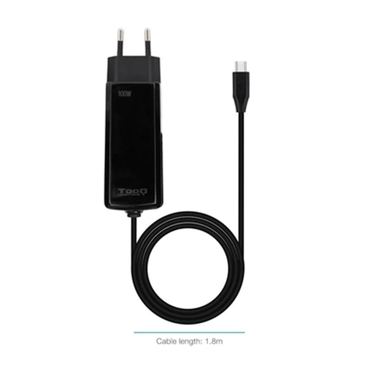 Laptop Charger TooQ TQLC-USBCGAN100PD-C 1,8 m