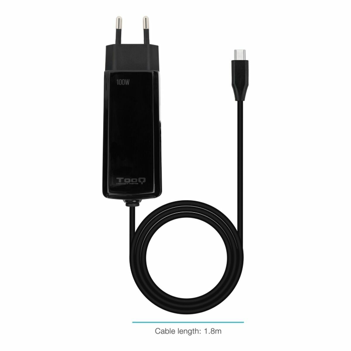 Laptop Charger TooQ TQLC-USBCGAN100PD-C 1,8 m