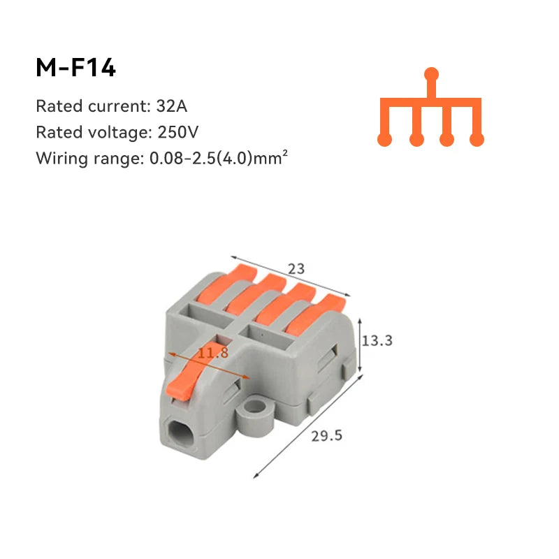 10/30/50 PCS Mini Fast Wiring Cable Connectors Universal Compact Splitter Electrical Conductors Push-in Home Terminal Block
