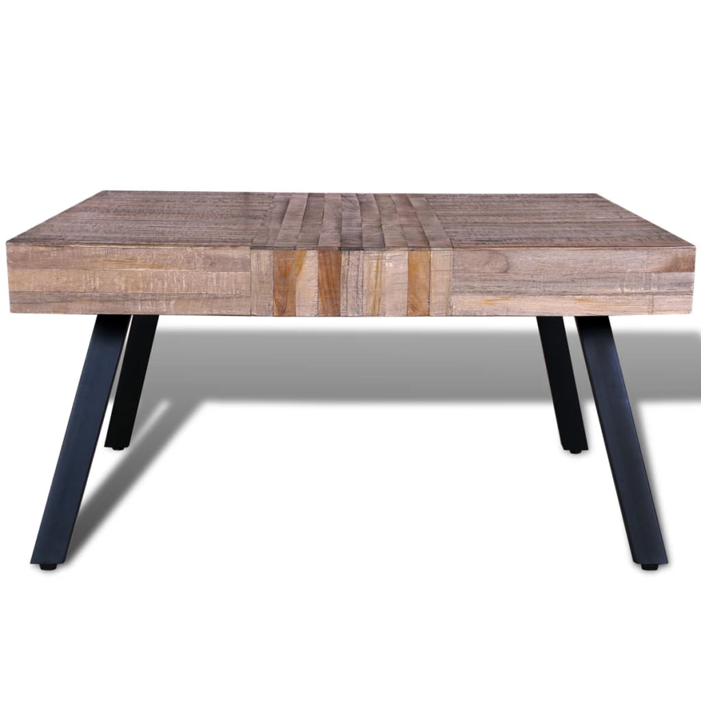 NNEVL Coffee Table Square Reclaimed Teak Wood