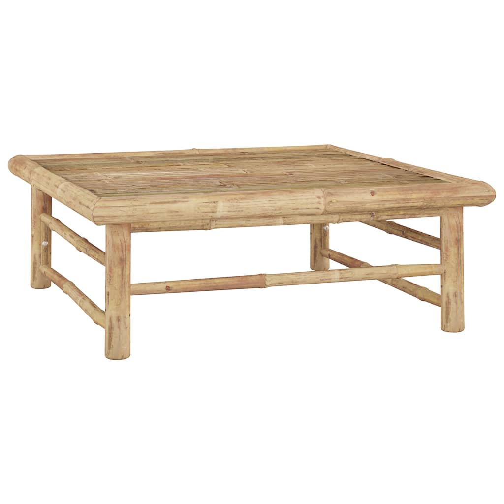 NNEVL 7 Piece Garden Lounge Set with Dark Grey Cushions Bamboo
