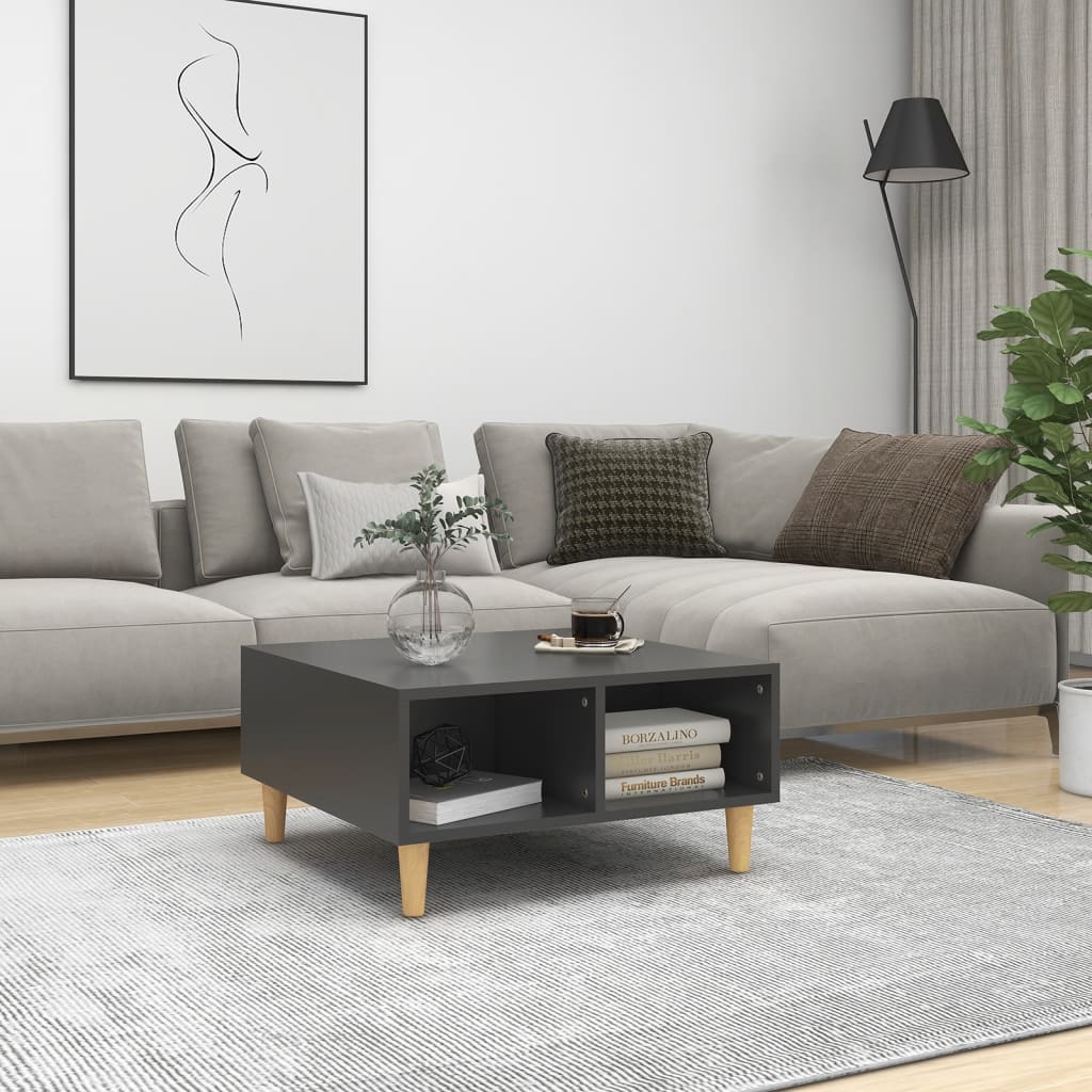 NNEVL Coffee Table Grey 60x60x30 cm Engineered Wood
