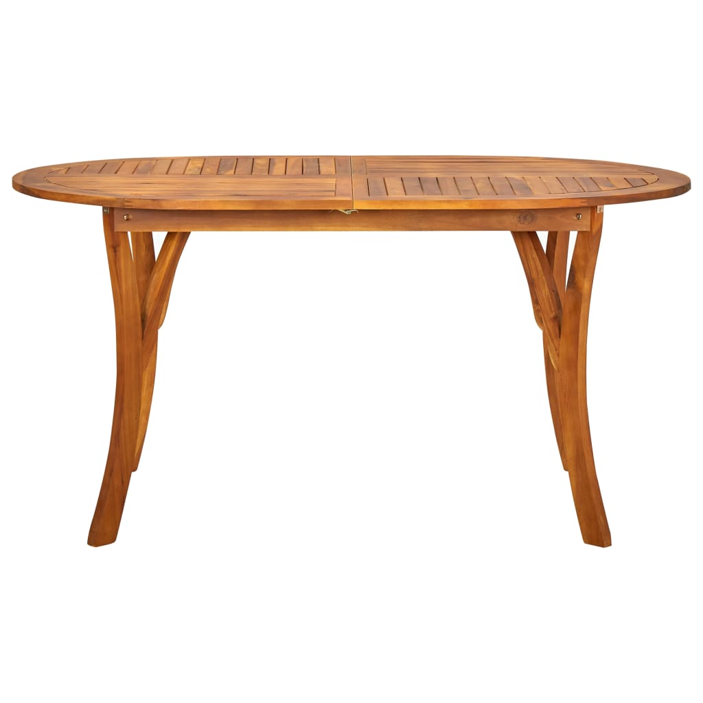 NNEVL 7 Piece Garden Dining Set Brown