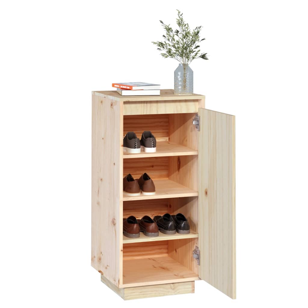 NNEVL Shoe Cabinet 35x35x80 cm Solid Wood Pine