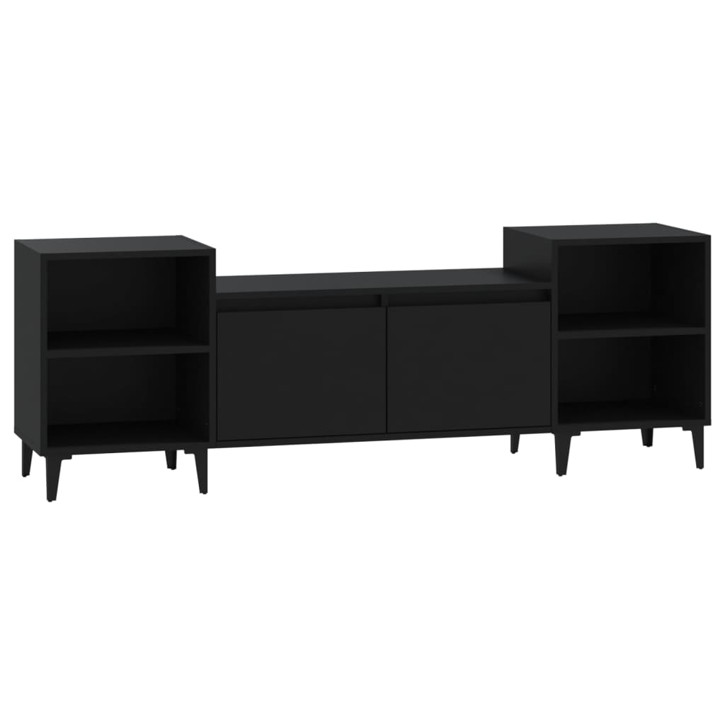 NNEVL TV Cabinet Black 160x35x55 cm Engineered Wood