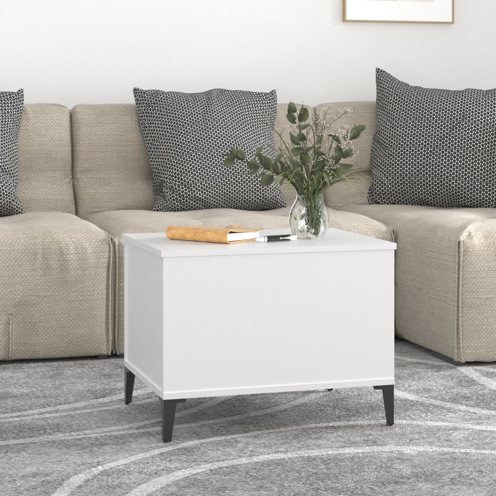 NNEVL Coffee Table White 60x44.5x45 cm Engineered Wood