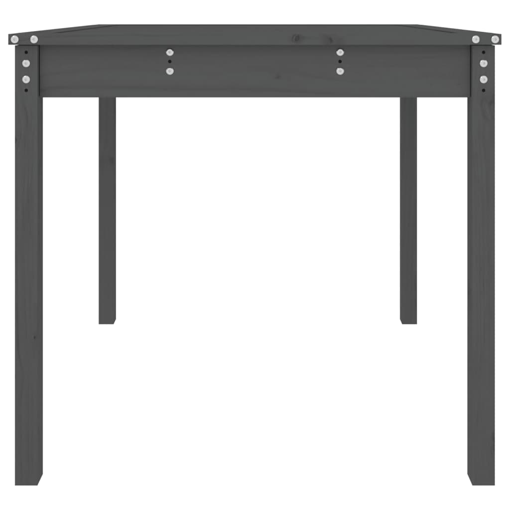 NNEVL Garden Table Grey 82.5x82.5x76 cm Solid Wood Pine