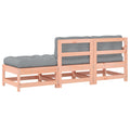 NNEVL 3 Piece Garden Lounge Set with Cushions Solid Wood Douglas