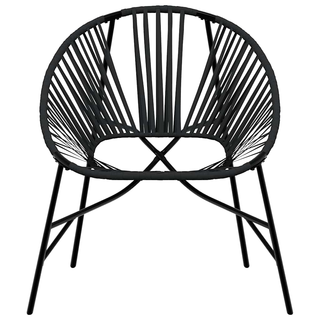 NNEVL Garden Egg Chair Black Poly Rattan