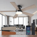 46IN Indoor/Outdoor Ceiling Light with Remote/APP, Low Profile Light with 6 Speeds, Dimming, Suitable for Bedroom, Living Room,