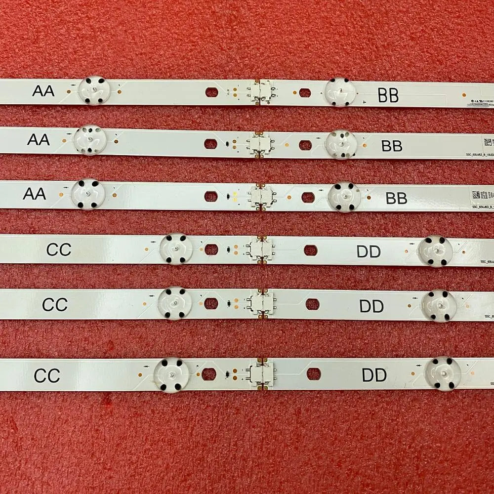 12 PCS/set LED backlight strip for TV 65UJ634V 65UJ6300 65UJ630V 65UJ5500 65UK6100 65UJ63_UHD_A B C D NC650DGEAAFX7 EAV64054301