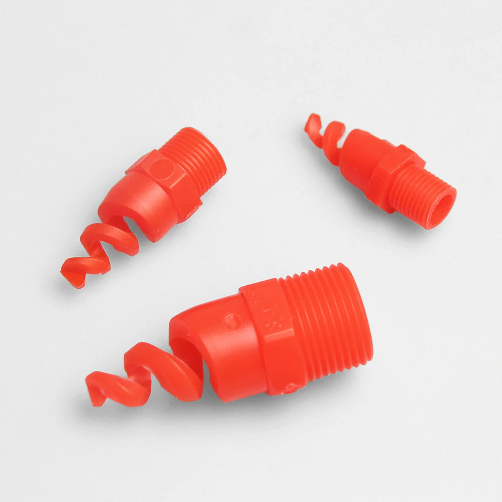 Huajue High Quality OEM/ODM 60 Degrees 3/8 Inch Plastic Spiral Nozzles Suitable for Industrial Cleaning and Dust Removal
