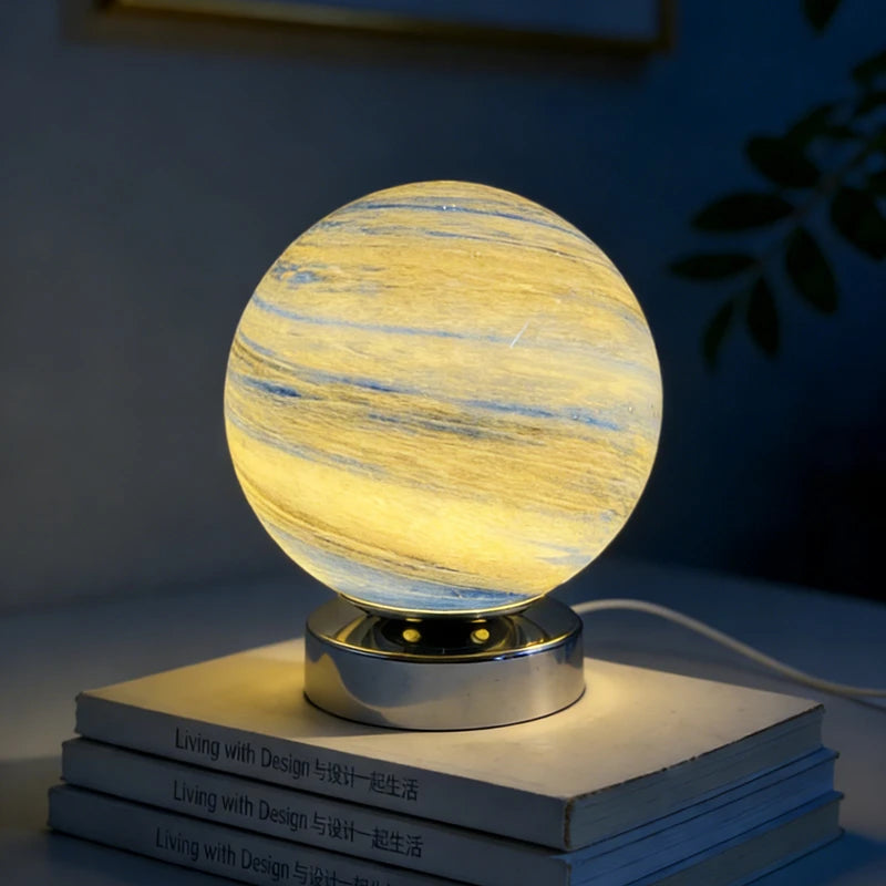 Planet Table Lamp Nordic Designer The Wandering Earth Planet Table Lamp Modern Creative Bedroom Bedside Living Room Bar Counter