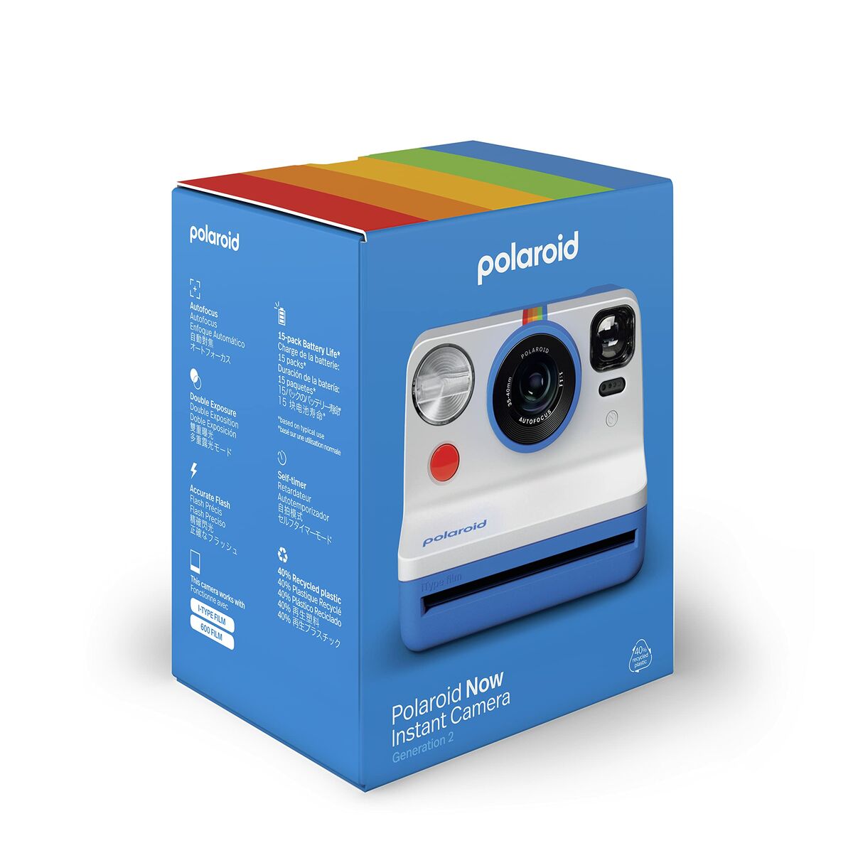 Instant camera Polaroid 009073 Blue 11,2 x 9,4 x 15 cm