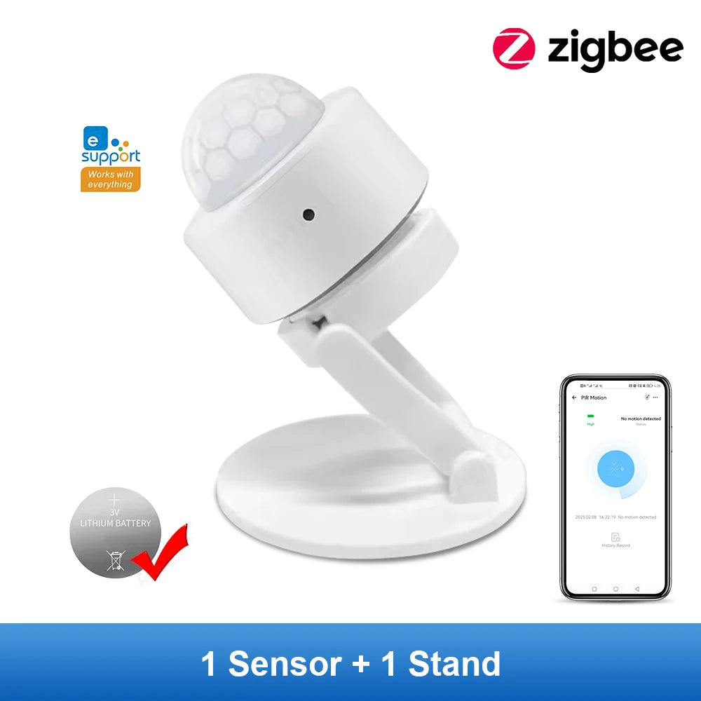 EWelink Zigbee With/No A Stand Pir Motion Sensor Movement Human Body Infrared Detector Security Alarm Sensor Works With APP