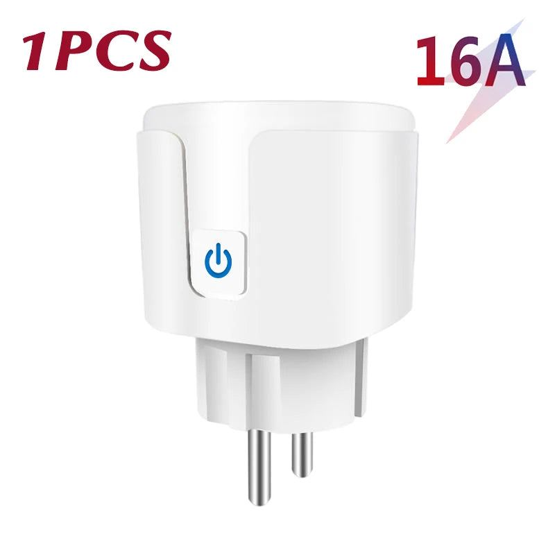 Smart Plug WiFi Socket EU 16A/20A With Power Monitor Timing Function Tuya Smart Life APP Control Works With Alexa Google Home